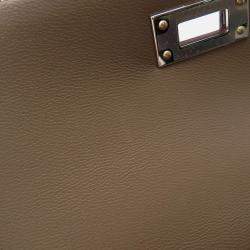 Pre Owned Hermes Kelly Elan Etoupe Veau Madame Bag