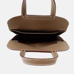 Pre Owned Hermes Halzan Mini Etoupe Swift Leather Bag 