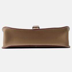Pre Owned Hermes Halzan Mini Etoupe Swift Leather Bag 