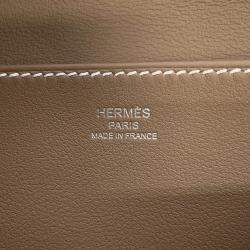 Pre Owned Hermes Halzan Mini Etoupe Swift Leather Bag 