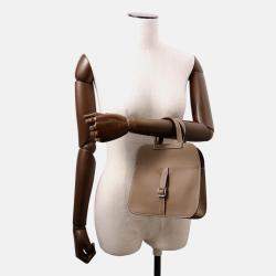 Pre Owned Hermes Halzan Mini Etoupe Swift Leather Bag 