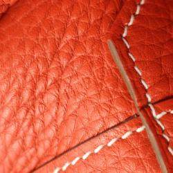 Pre Owned Hermes Doble Sense36 Brown Sanguine Clemence Leather Q Tote
