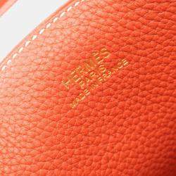 Pre Owned Hermes Doble Sense36 Brown Sanguine Clemence Leather Q Tote
