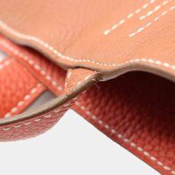 Pre Owned Hermes Doble Sense36 Brown Sanguine Clemence Leather Q Tote