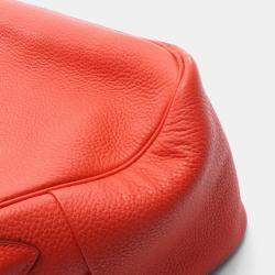 Pre Owned Hermes Lindy 34 Rouge Pivoine Taurillon Clemence Leather Shoulder Bag