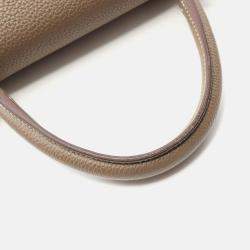 Pre Owned Hermes Kelly 25 Etoupe Grey Togo Leather Shoulder Bag