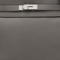 Pre Owned Hermes Etain Togo Leather Palladium Finish Kelly Retourne 32 Bag