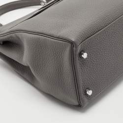 Pre Owned Hermes Etain Togo Leather Palladium Finish Kelly Retourne 32 Bag