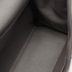 Pre Owned Hermes Etain Togo Leather Palladium Finish Kelly Retourne 32 Bag