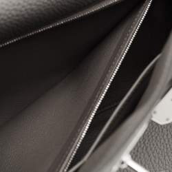 Pre Owned Hermes Etain Togo Leather Palladium Finish Kelly Retourne 32 Bag