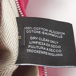 Pre Owned Hermes Hibiscus Canvas Small Bride-a-Brac Pouch