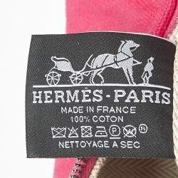 Pre Owned Hermes Hibiscus Canvas Small Bride-a-Brac Pouch