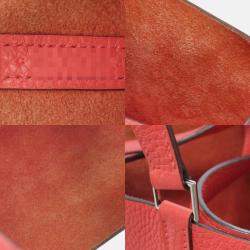 Pre Owned Hermes Picotin Lock 22 Red Taurillon Clemence Leather Tote Bag