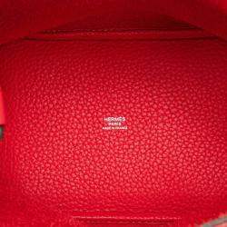 Pre Owned Hermes Picotin Lock 18 Rose Jaipur Taurillon Clemence Leather Tote Bag