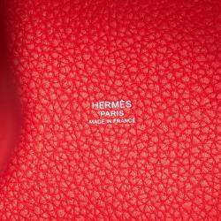 Pre Owned Hermes Picotin Lock 18 Rose Jaipur Taurillon Clemence Leather Tote Bag