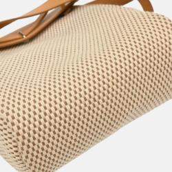 Pre Owned Hermes Beige Black Toile GM Officier Herbag TPM Shoulder Bag