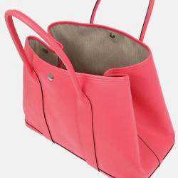 Pre Owned Hermes Garden Party 36 Rose Azalee Epsom Leather Tote Bag