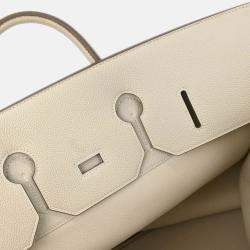 Pre Owned Hermes Haut a Courroies 50 Craie Togo Handbag