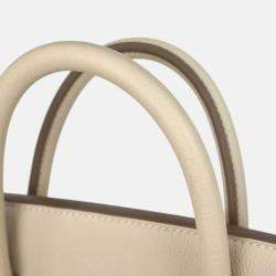 Pre Owned Hermes Haut a Courroies 50 Craie Togo Handbag
