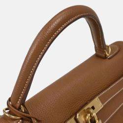 Pre Owned Hermes Kelly 32 Retourne Taurillon Clemence Handbag