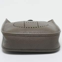 مملوكة مسبقًا حقيبة هيرمس إيفلين TPM جلد كليمينس توريلون أزرق فرنسا