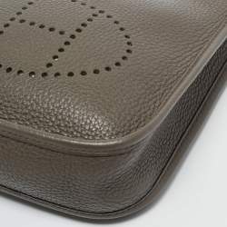 مملوكة مسبقًا حقيبة هيرمس إيفلين TPM جلد كليمينس توريلون أزرق فرنسا