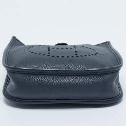 Pre Owned Hermes Bleu Indigo/Lime Epsom Leather Evelyne Amazone TPM Bag