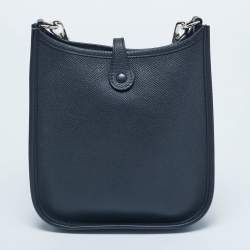 Pre Owned Hermes Bleu Indigo/Lime Epsom Leather Evelyne Amazone TPM Bag