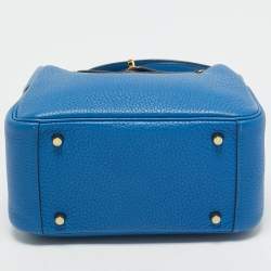 Pre Owned حقيبة هيرمس ميني ليندي جلد كليمنس توريلون بلو فريدا إكسسوار مطلي ذهبي