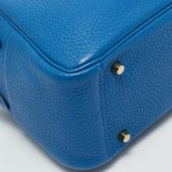 Pre Owned حقيبة هيرمس ميني ليندي جلد كليمنس توريلون بلو فريدا إكسسوار مطلي ذهبي