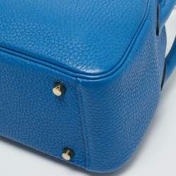 Pre Owned حقيبة هيرمس ميني ليندي جلد كليمنس توريلون بلو فريدا إكسسوار مطلي ذهبي
