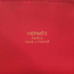 Pre Owned Hermes Bolide 1923 Mini Rouge Ladue Evercolor Handbag