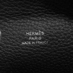 Pre Owned Hermes Videpoches Black Togo Leather Handbag