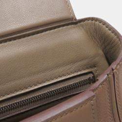 Pre Owned Hermes 24/24 Sac Van Quatre Mini Etoupe Swift Evercolor Leather Handbag