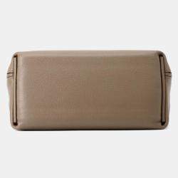 Pre Owned Hermes 24/24 Sac Van Quatre Mini Etoupe Swift Evercolor Leather Handbag