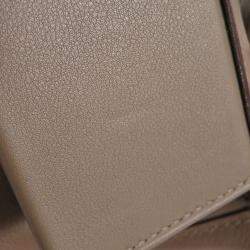 Pre Owned Hermes 24/24 Sac Van Quatre Mini Etoupe Swift Evercolor Leather Handbag