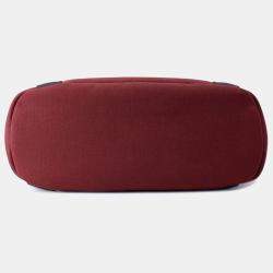 Pre Owned Hermes Sucked Pansage Groom Rouge H/Chocolat Toile Chevrons Canvas Bag