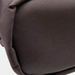 Pre Owned Hermes Sucked Pansage Groom Rouge H/Chocolat Toile Chevrons Canvas Bag