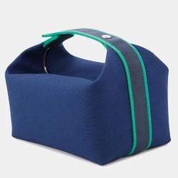 Pre Owned Hermes Brid A Black Navy Canvas GM Bag