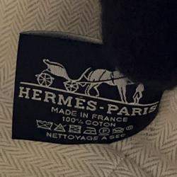 Pre Owned Hermes Brid A Black Navy Canvas GM Bag