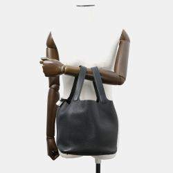 Pre Owned Hermes Picotin Lock 22 Black Taurillon Clemence Bag