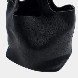 Pre Owned Hermes Picotin Lock 22 Black Taurillon Clemence Bag
