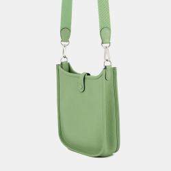 Pre Owned Hermes Evelyne TPM Vert Cricket Taurillon Clemence Bag