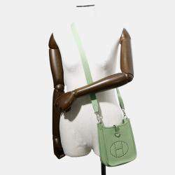 Pre Owned Hermes Evelyne TPM Vert Cricket Taurillon Clemence Bag