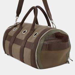 Pre Owned Hermes Dog  Khaki/Feu Toile Military Canvas Carry Bag