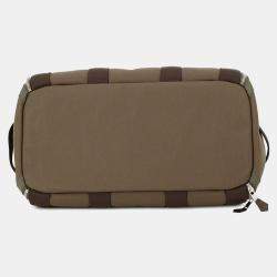 Pre Owned Hermes Dog  Khaki/Feu Toile Military Canvas Carry Bag