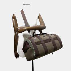Pre Owned Hermes Dog  Khaki/Feu Toile Military Canvas Carry Bag