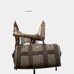 Pre Owned Hermes Dog  Khaki/Feu Toile Military Canvas Carry Bag
