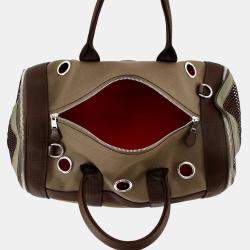 Pre Owned Hermes Dog  Khaki/Feu Toile Military Canvas Carry Bag