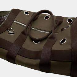 Pre Owned Hermes Dog  Khaki/Feu Toile Military Canvas Carry Bag